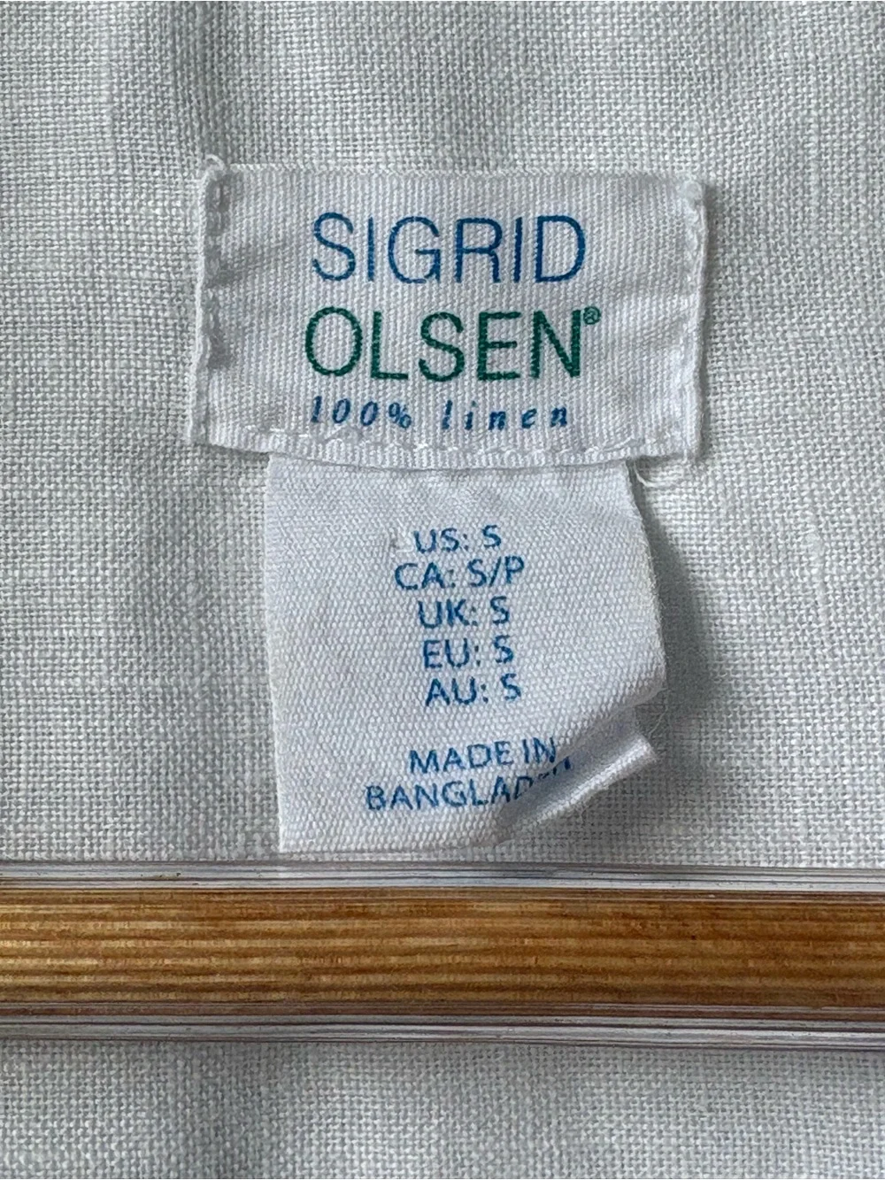 Sigrid Olsen White Linen Button-Front Casual Shirt